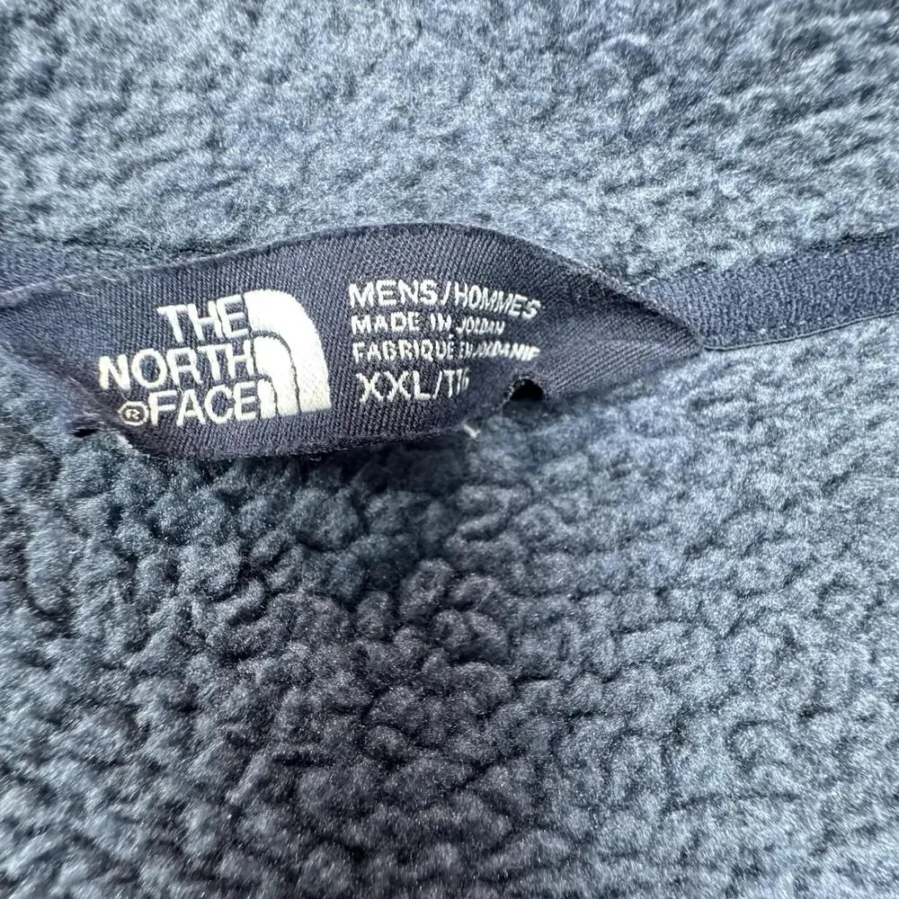 The North Face Sweater Mens 2XL Gray Heather Fleece 1/4 Zip Pullover Mock Neck